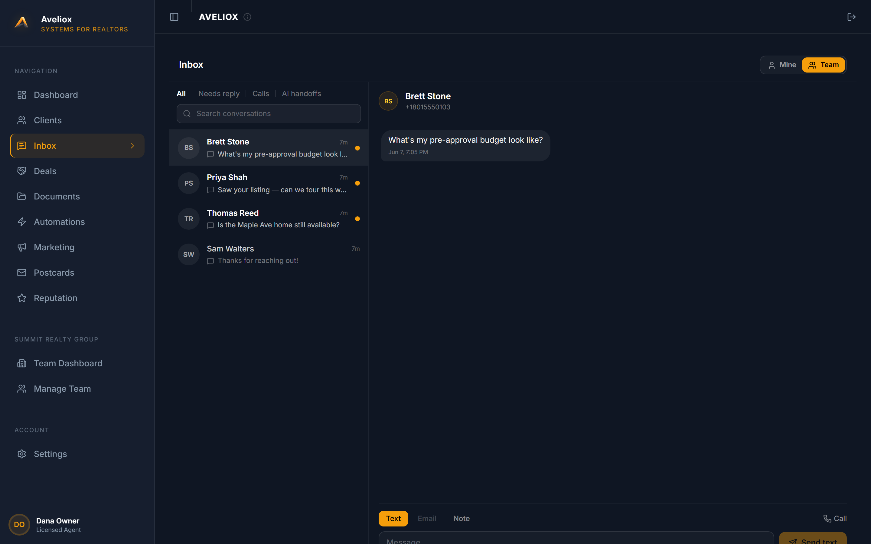 Unified inbox — AI-assisted conversations qualifying every lead